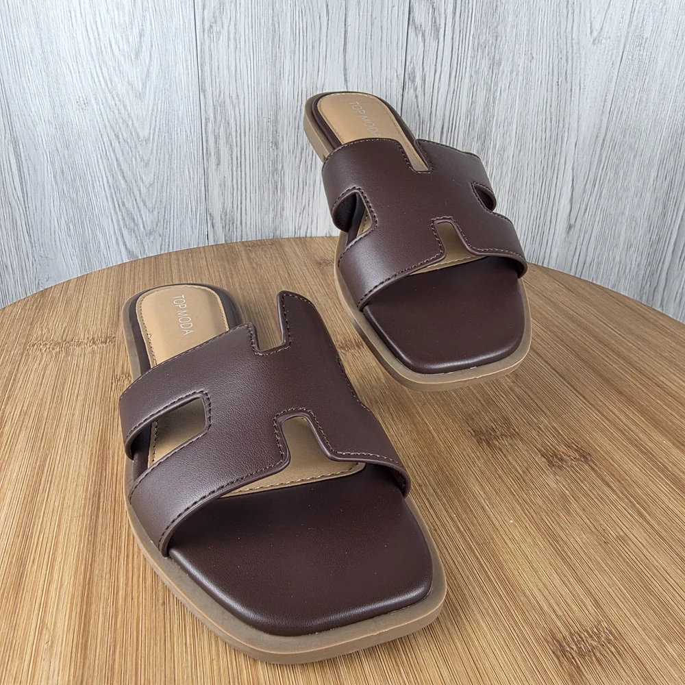 Women's Brown H Sandals - Picture 8 of 13